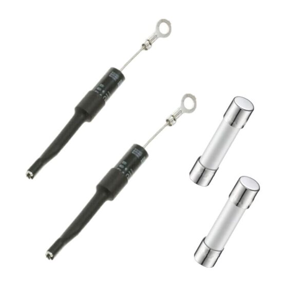 WPR9800486 WP8183507 Microwave High Voltage Diode and Microwave Fuse Set, Replaces for GE Hotpoint Microwave High Voltage Diode and Microwave Fuse Set (V10-20A) (2 Pack)