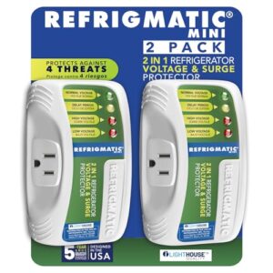 WS-36300 Electronic Voltage & Surge Protector for Refrigerators Up to 27 cu. ft. Protect Your Refrigerator Against High and Low Voltage, Brownouts and Spikes, (2 Pack)