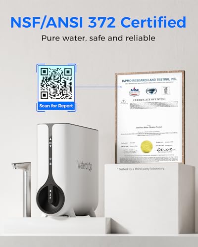 Waterdrop Reverse Osmosis System, Instant Hot Water Dispenser, 600 GPD, Reduce PFAS, Tankless, 2:1 Pure to Drain, Under Sink, TDS Reduction, Smart LED Faucet, Hot and Cold Water Dispenser Faucet - Image 4