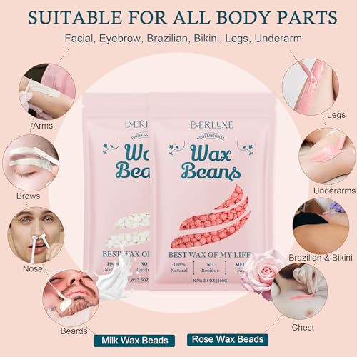 Waxing Kit for Women Hair Removal with Silicone Wax Warmer Liner, Digital Waxing Machine Hard Wax Kit for Full Body, Arms, Legs, Face, Bikini, Brazilian Wax Kit for Women Men Sensitive Skin - Image 8