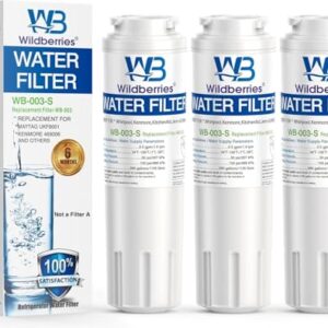 Wildberries UKF8001 Refrigerator Water Filter 4, Replacement for Whirlpool®, EveryDrop® EDR4RXD1, WHR4RXD1, 4396395, WRF555SDFZ00, WRF535SWHZ00, FMM-2, 46-9006, UKF8001AXX-750,UKF8001AXX-200, 3-PACK