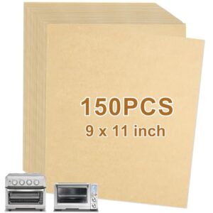 YQL 9×11 Inch 150PCS Air Fryer Disposable Liners, Unbleached Parchment Paper Rectangular for Cuisinart Air Fryer Toaster Oven Baking,Sheet Accessories for Breville Smart Oven Fryer Pro BOV900BSS