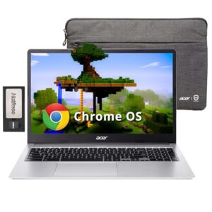 acer Chromebook 315 Laptop, 15.6″ HD Anti-Glare Display, Intel Pentium N6000, 4GB LPDDR4X, 288GB Storage(128GB eMMC + 160GB Docking Station Set), UHD Graphics, Num Pad, Wi-Fi 6, Chrome OS, Silver