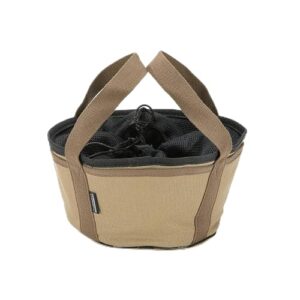 camping moon CAMPINGMOON Dutch Oven Bag for 8-inch Dutch Oven w/o Feet Canvas Extra Thick Round Cooking System Storage Bag Stock Pot Case DO-27-BK