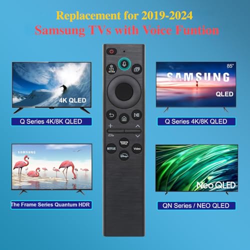 for Samsung Remote Control for Smart Tv with Voice Control, for Samsung TV Remote Control Replacement, for Frame Tv Remote Smasung Crystal Neo LED 4K Ultra HD TVs(No Solar) 1-Year Warranty. - Image 3