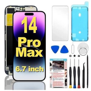for iPhone 14 Pro Max Screen Replacement 6.7 inch Full HD,3D Touch LCD Display Digitizer Assembly with Repair Tools,Model A2894, A2651, A2893, A2896, A2895