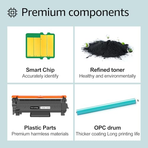 greencycle TN760 High Yield Toner Cartridge Compatible for Brother TN-760 TN730 TN-730 Use with DCP-L2550DW HL-L2350DW HL-L2370DW HL-L2395DW HL-L2390DW MFC-L2750DW L2710DW Printer (Black, 4 Pack) - Image 5