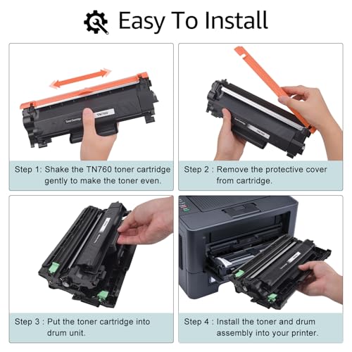 greencycle TN760 High Yield Toner Cartridge Compatible for Brother TN-760 TN730 TN-730 Use with DCP-L2550DW HL-L2350DW HL-L2370DW HL-L2395DW HL-L2390DW MFC-L2750DW L2710DW Printer (Black, 4 Pack) - Image 7