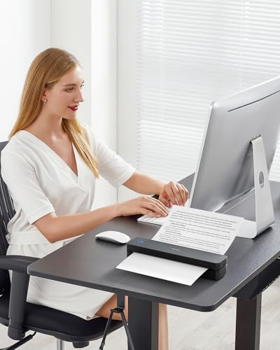 iDPRT Portable Thermal Printer, MT610 Pro Wireless for Travel, 300 DPI Bluetooth Inkless Printer Support 8.5" X 11" US Letter&A4&A5 Thermal Paper for Home, Compatible with iOS, Android, Laptop, Black - Image 7