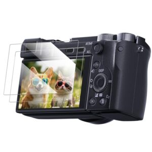 llano Screen Protector for Sony alpha A6600 A6100 A6400 A6000 A6300 A5000 Nex-7 NEX-6 NEX-5 Accessories, [2-Pack] 0.3mm, 9H Hardness Tempered Glass, Cleaning Set
