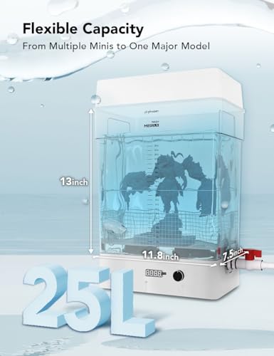 phrozen Wash Mega S 3D Printer Resin Washing Station, Dual Speed 25L Capacity, Large Washing Container, Washing Size L12.99xW7.48xH11.81 inch - Image 4