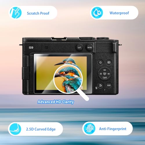 with 1Pcs Lens Cap Keeper 3 Packs Screen Protector Compatible with Panasonic Lumix DC-FZ80,FZ80D FZ82 FZ82D FZ85 FZ85D TZ85 ZS70 TZ90 TZ95 Tempered Glass Film 0.25mm 9H Hardness Ultra-Clear - Image 5