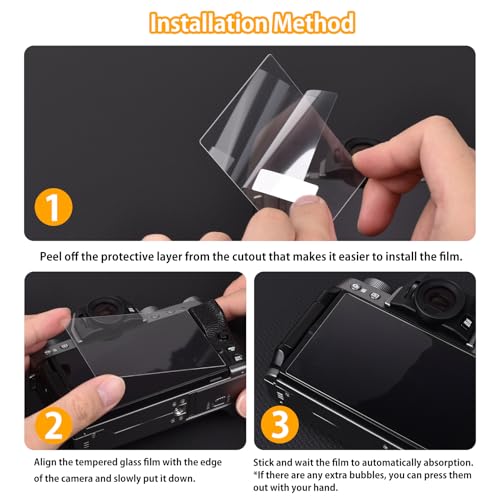 with 1Pcs Lens Cap Keeper 3 Packs Screen Protector Compatible with Panasonic Lumix DC-FZ80,FZ80D FZ82 FZ82D FZ85 FZ85D TZ85 ZS70 TZ90 TZ95 Tempered Glass Film 0.25mm 9H Hardness Ultra-Clear - Image 8