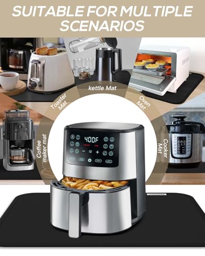 2pack Heat Resistant Mat for Countertop, 15x18in Hot Pads for Kitchen Countertop Protector,Silicone Heat Resistant Mat for Air Fryer, Deep Fryer, Oven - Image 7