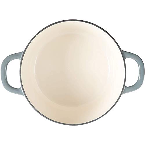 Crock Pot Artisan 5 Quart Enameled Cast Iron Round Dutch Oven, Slate Gray - Image 7