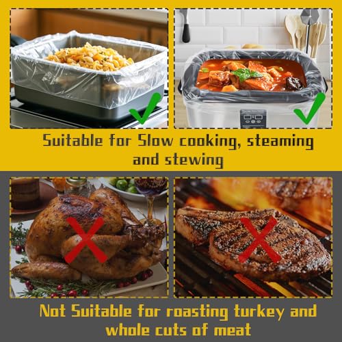Electric Roaster Liners 34 x 18 Inch, 10 Count Disposable Roasting Oven Liners for 16, 18, 22 Quart Roasters, Plastic Cooking Bags for Immediate Cleanup - Image 7
