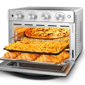 Geek Chef Air Fryer Oven 26 QT, Big Air Fryer, Toast Oven with Bake, Roast, Pizza, Easy to Use & Clean, 6 Slice Toast, Stainless Steel