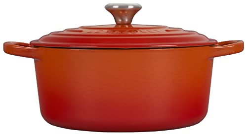 Le Creuset Enameled Cast Iron Signature Round Dutch Oven, 3.5 qt. , Flame - Image 4