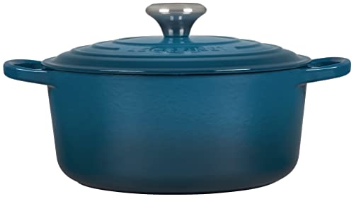 Le Creuset Enameled Cast Iron Signature Round Dutch Oven, 4.5 qt., Deep Teal - Image 5