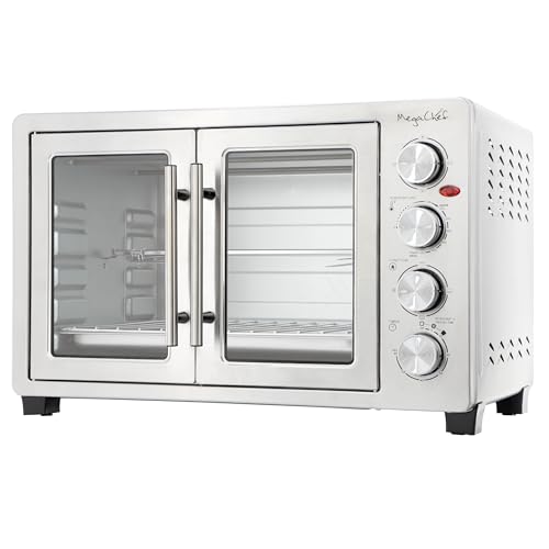 MegaChef 47 Quart Electric French Door Rotisserie Convection Counter Top Oven with Convection and Oven Lamp - Image 3