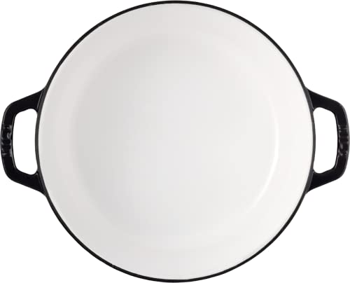 Milo by Kana 5.5-quart Enameled Cast Iron Dutch Oven with Lid | Premium Casserole Cooking Pot | Enamel Coating Inside and Out | Oven Safe and Dishwasher Friendly (Gloss Black with Gold Knob) - Image 5