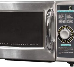 Sharp R-21LCFS Medium-Duty Commercial Microwave Oven with Dial Timer, Stainless Steel, 1000-Watts, 120-Volts
