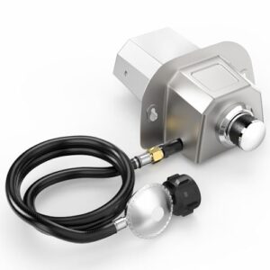 Utheer Gas Burner Attachment for Outdoor Pizza Oven 2/12/12G, 28000 BTU, No-Assembly Propane Burner, One-Piece Gas Hose Design, for Pizza Oven Accessories, Outdoor Pizza Oven Gas Burner Attachment