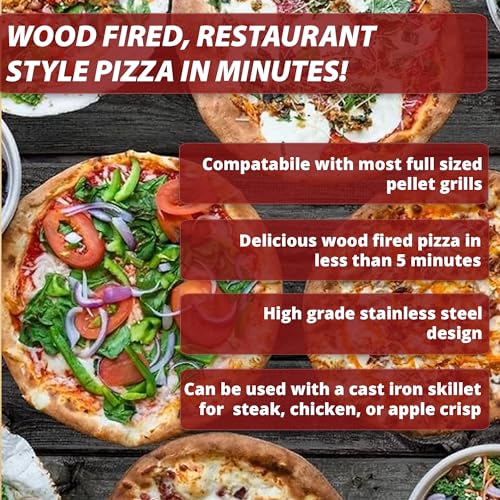 Pellethead Wood Fired Pizza Oven Attachment for Most Full Sized Pellet Grills, compatible with GMG, Traeger, Pit Boss, Camp Chef and More - Image 5