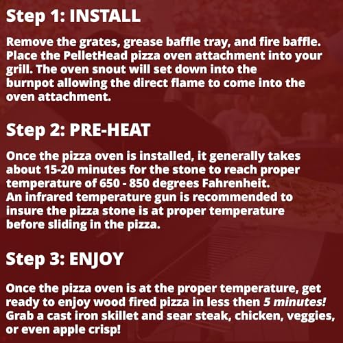 Pellethead Wood Fired Pizza Oven Attachment for Most Full Sized Pellet Grills, compatible with GMG, Traeger, Pit Boss, Camp Chef and More - Image 7