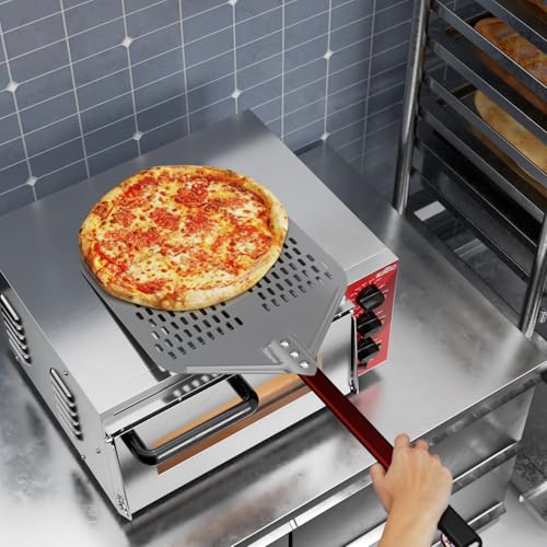 crosson 12”×16" Perforated Pizza Peel, Pizza Spatula Paddle, Lightweight Pizza Turning Peel with 16“ Long Handle, Pizza Oven Accessories, Pizza Tools, Rectangle Pizza Turner - Image 3